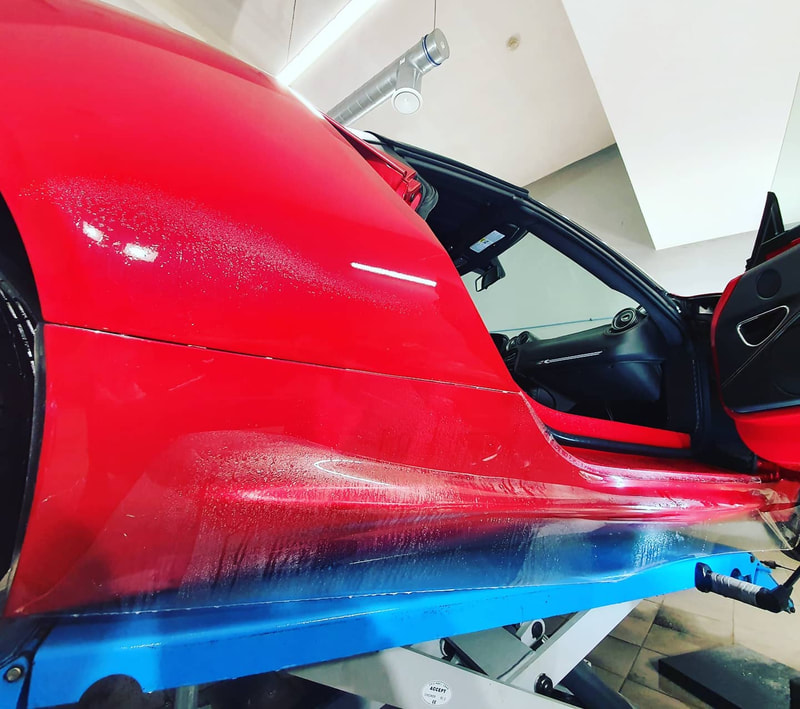 Alfa Romeo Spider 4C Paint protection film installed